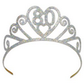 Glittered Metal "80" Tiara